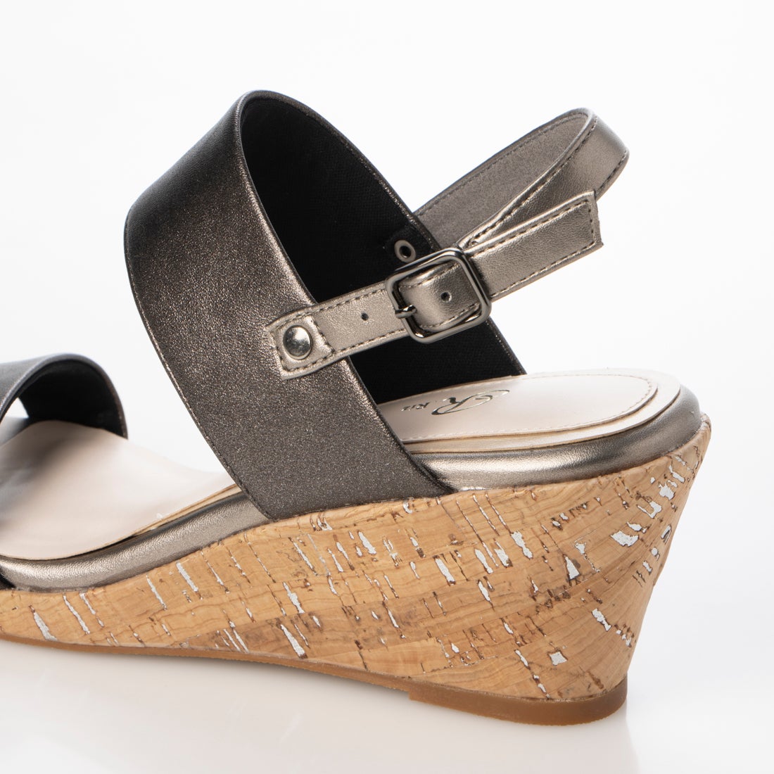 リズ ラフィーネ Riz raffinee ダブルストラップウエッジサンダル