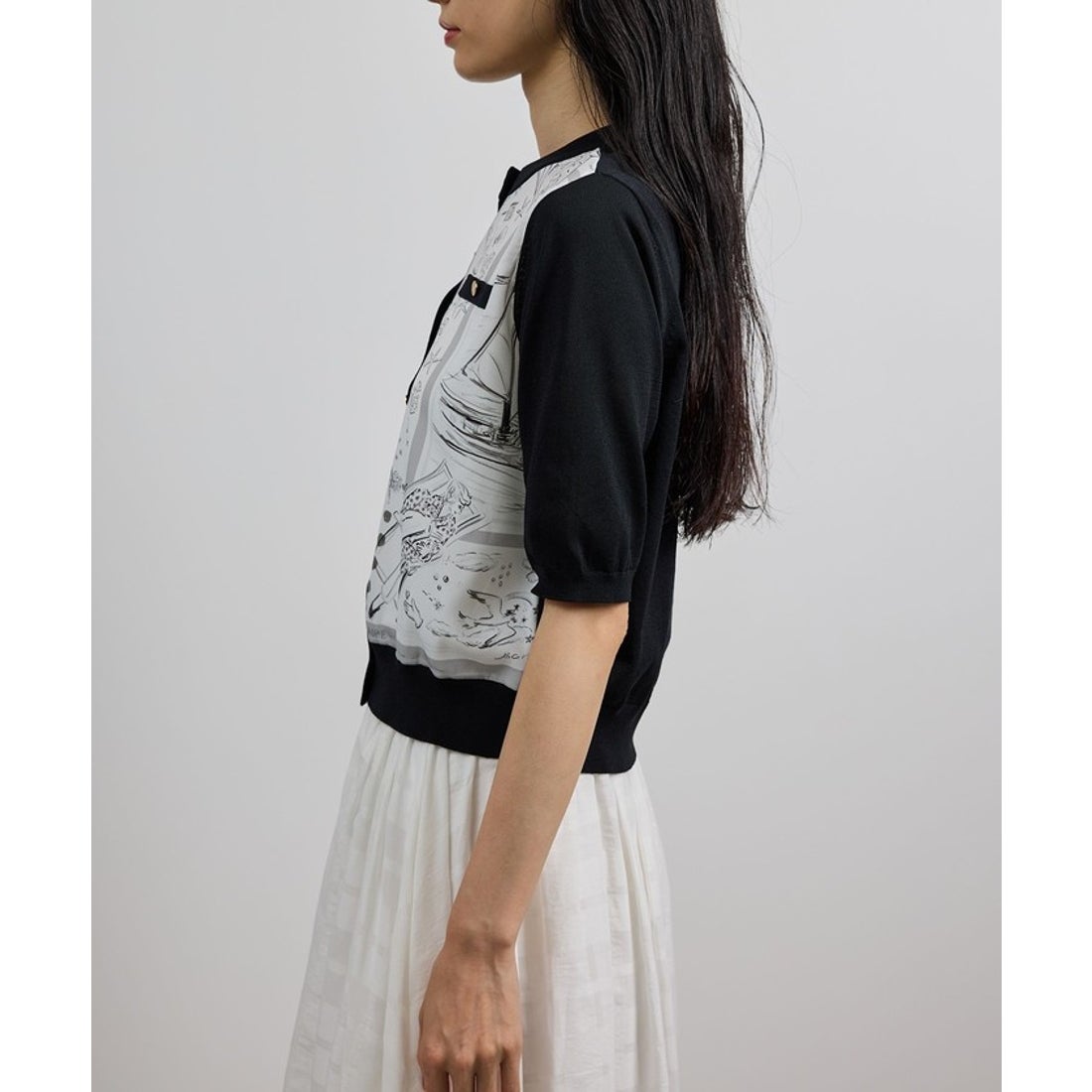 ロペ ROPE' 【洗える】【YUKO SAEKI for ROPE'・コラボ】スカーフ柄