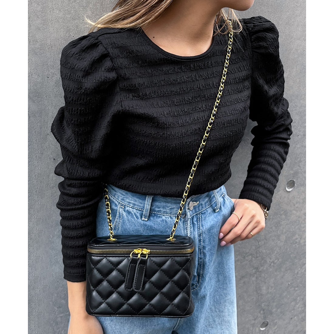 リアルスタイル REAL STYLE ショルダーバッグ キルティング チェーン