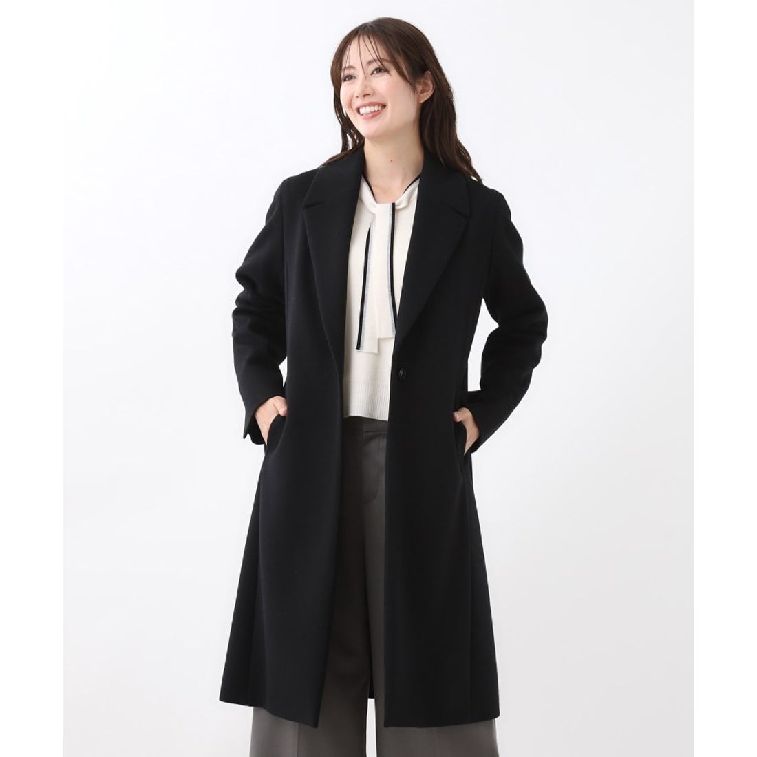 リフレクト Reflect 【定番人気】テーラードカラーロングウール混