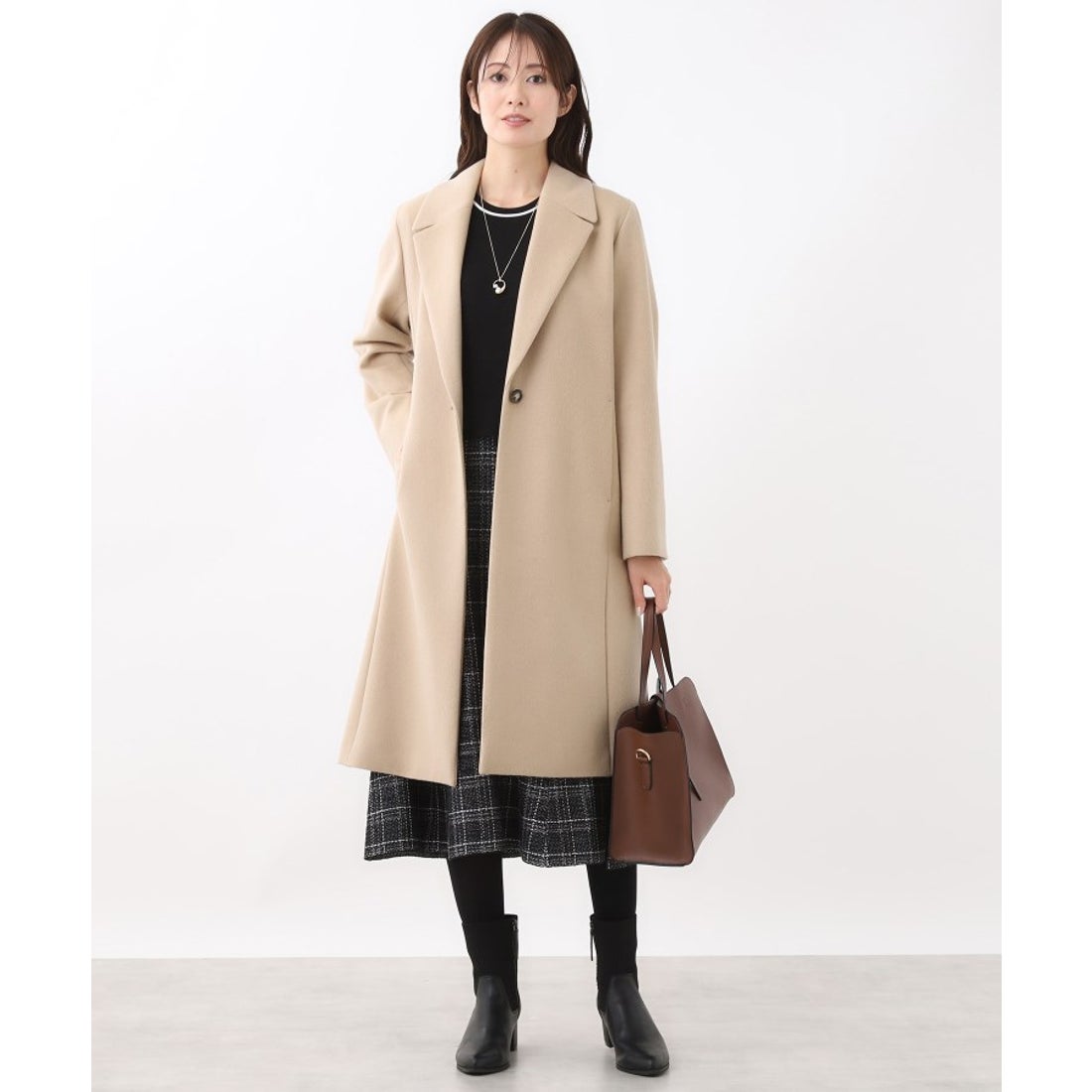 リフレクト Reflect 【定番人気】テーラードカラーロングウール混