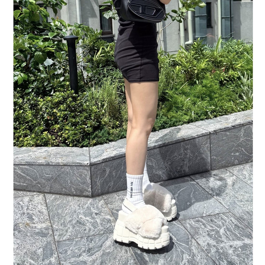 アールアンドイー R&E 【2025AW】【R&E】クロスファーバックベルト厚底