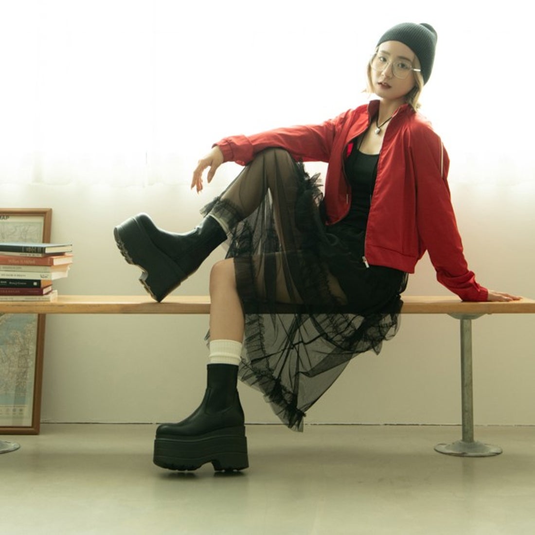 アールアンドイー R&E【R&E】ボリュームソールストレッチショート