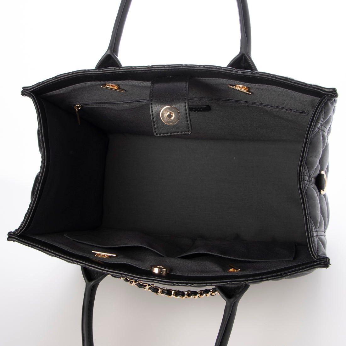 ランダ RANDA 2WAYチェーンデザインキルティングトートバッグ （BLACK