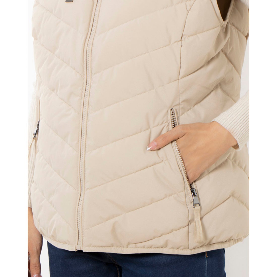 ラルフローレン RALPH LAUREN ☆ロゴ刺繍フード付きエコダウンベスト