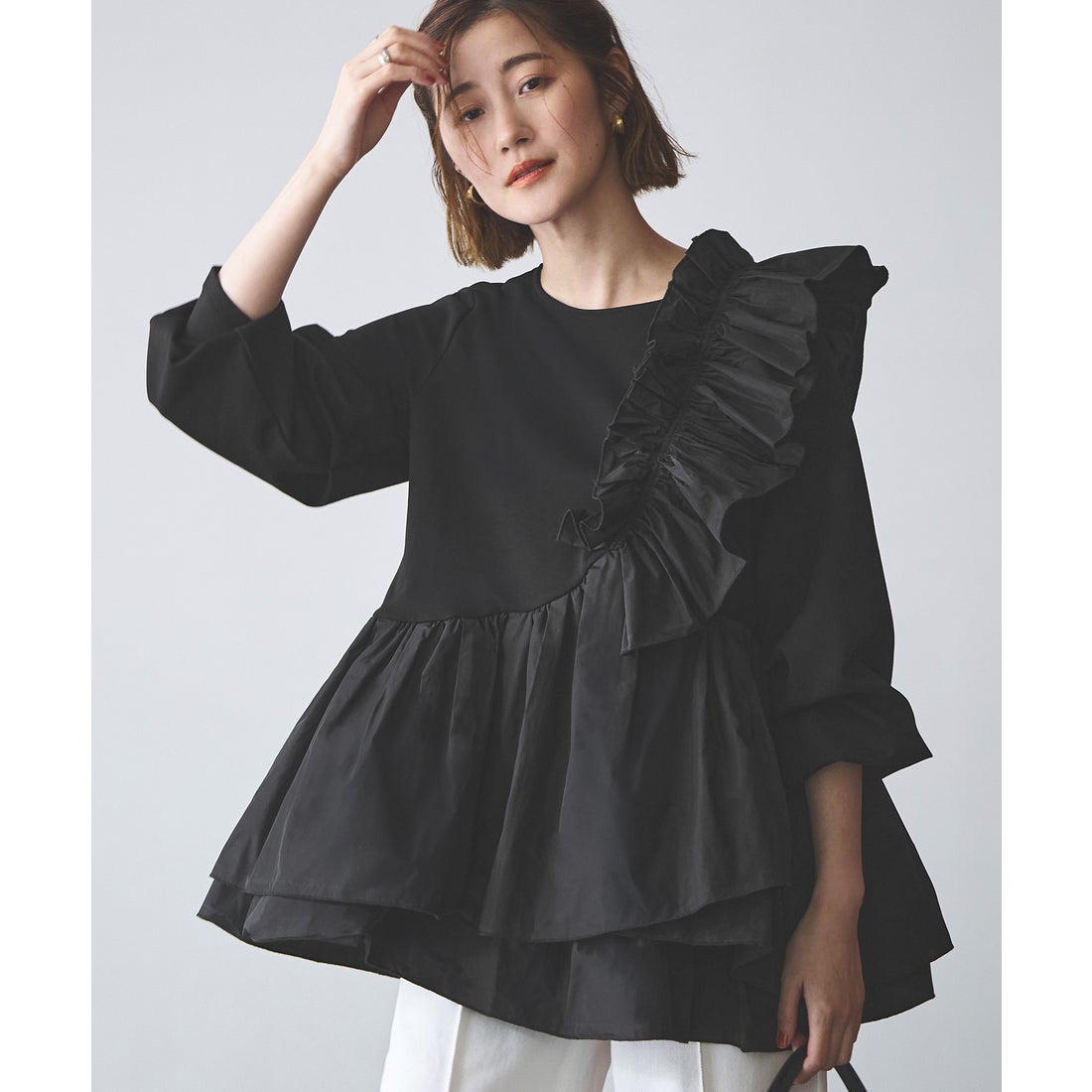 ルイルエブティック RUIRUE BOUTIQUE 洗える ｜ ショルダー フリル