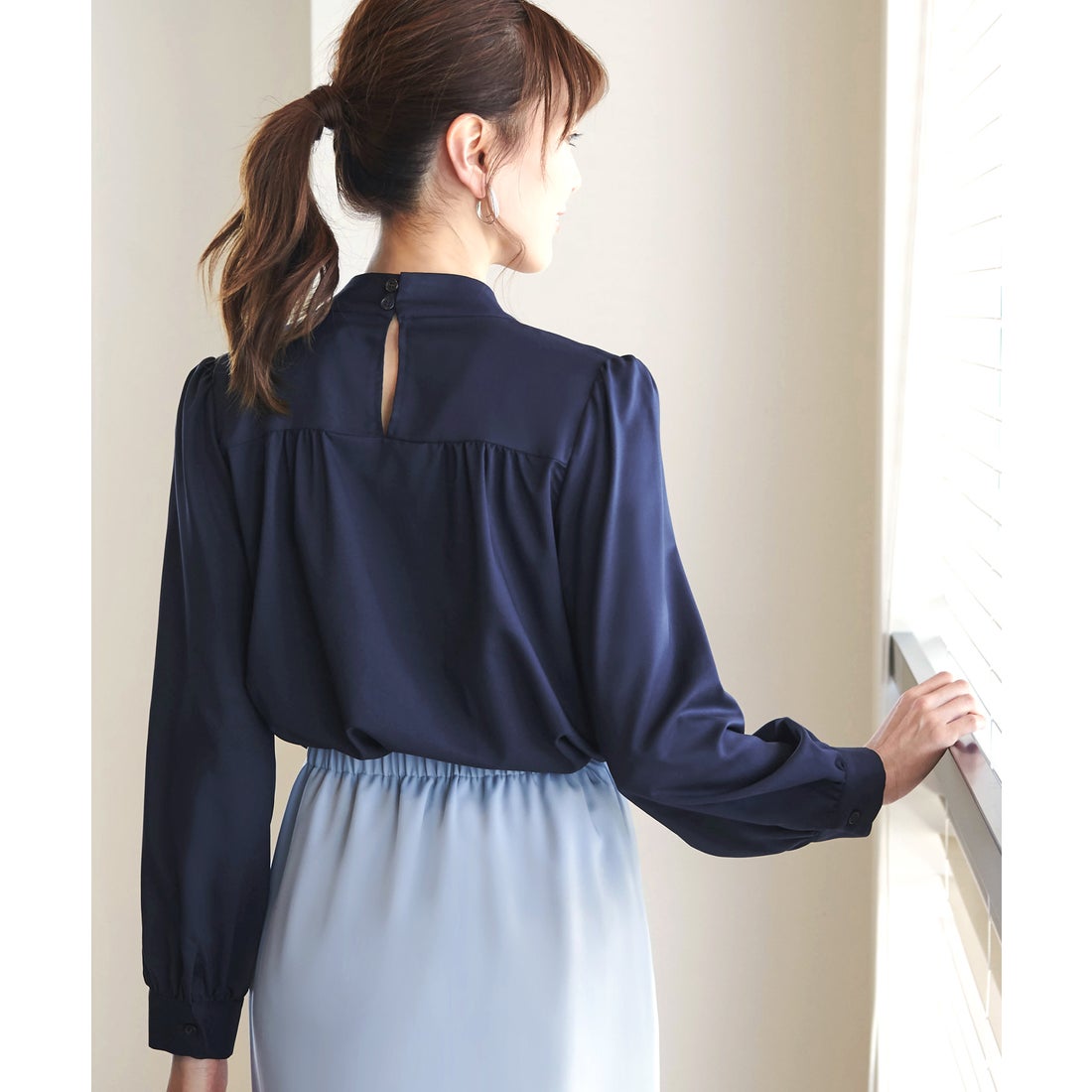 ルイルエブティック RUIRUE BOUTIQUE 洗える ｜ 長袖ボウタイリボン