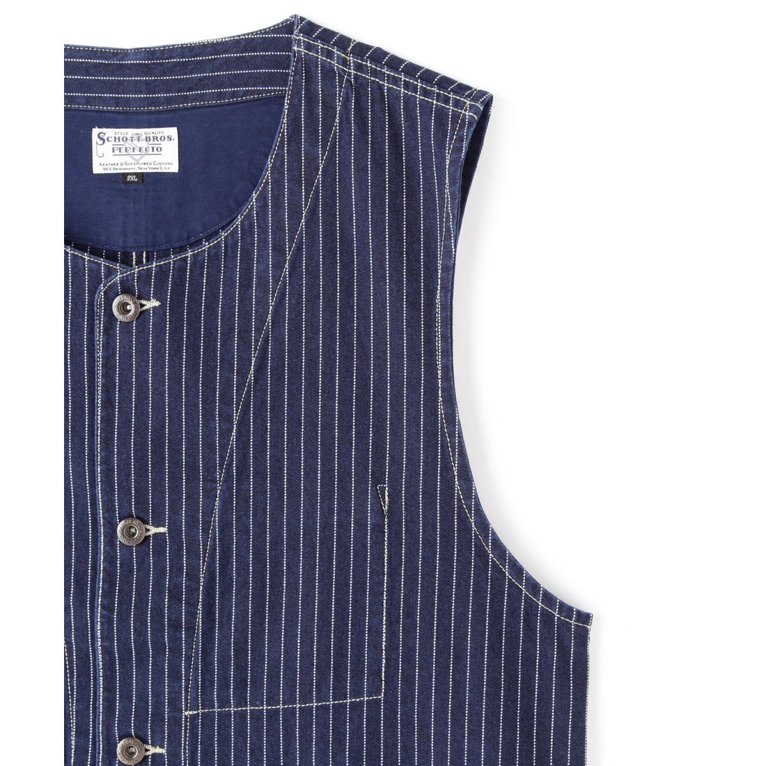 ショット Schott OLD HICKORY DENIM VEST/オールドヒッコリーデニム