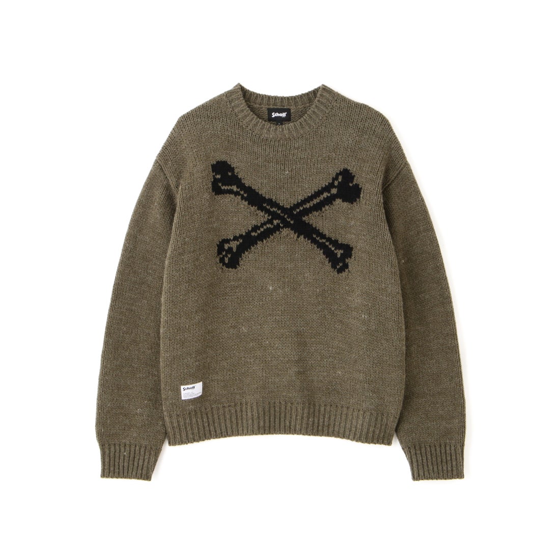 ショット Schott CROSS BONE KNIT （ブラック） - ファッション通販