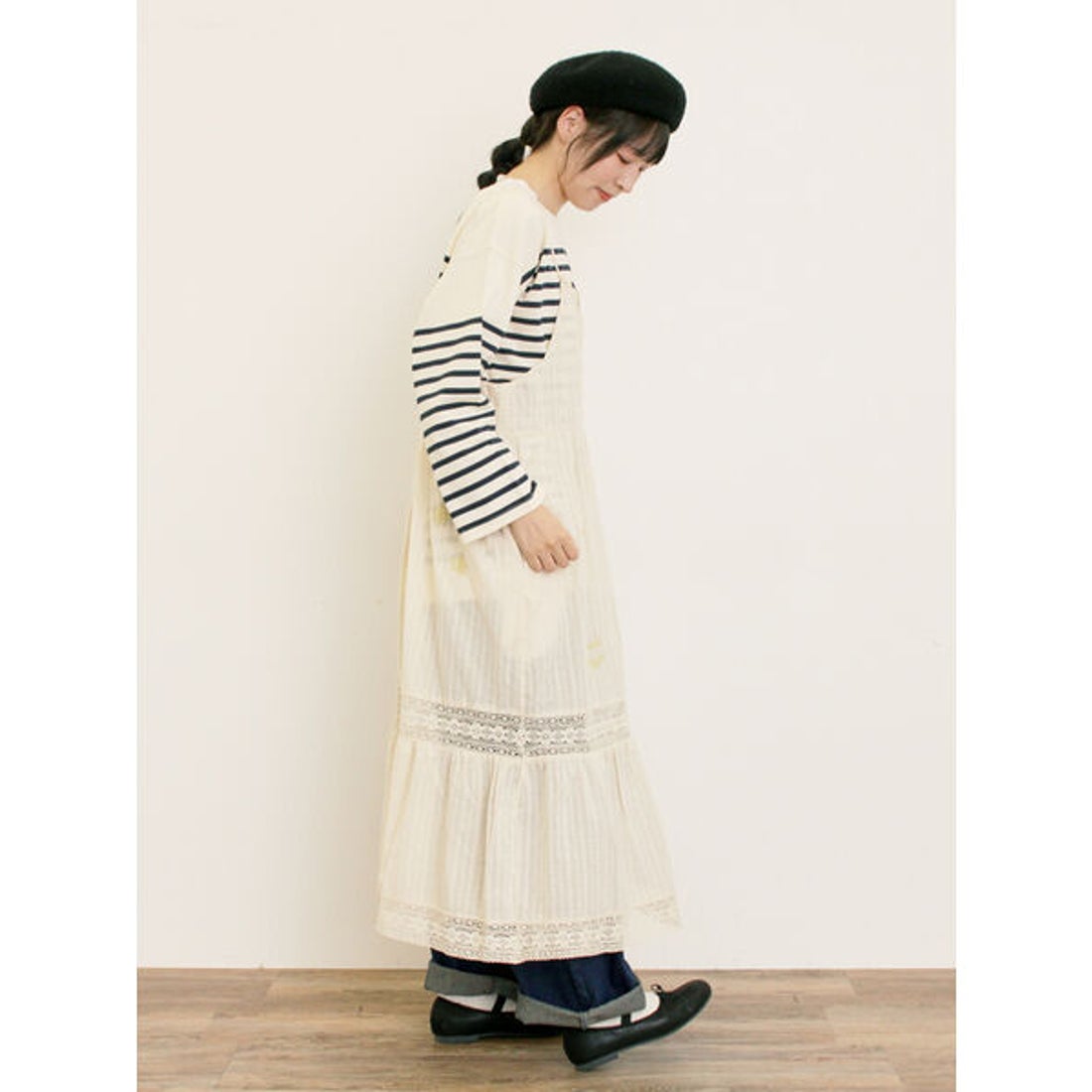 サマンサ モスモス Samansa Mos2 ランダム刺繍入りワンピース