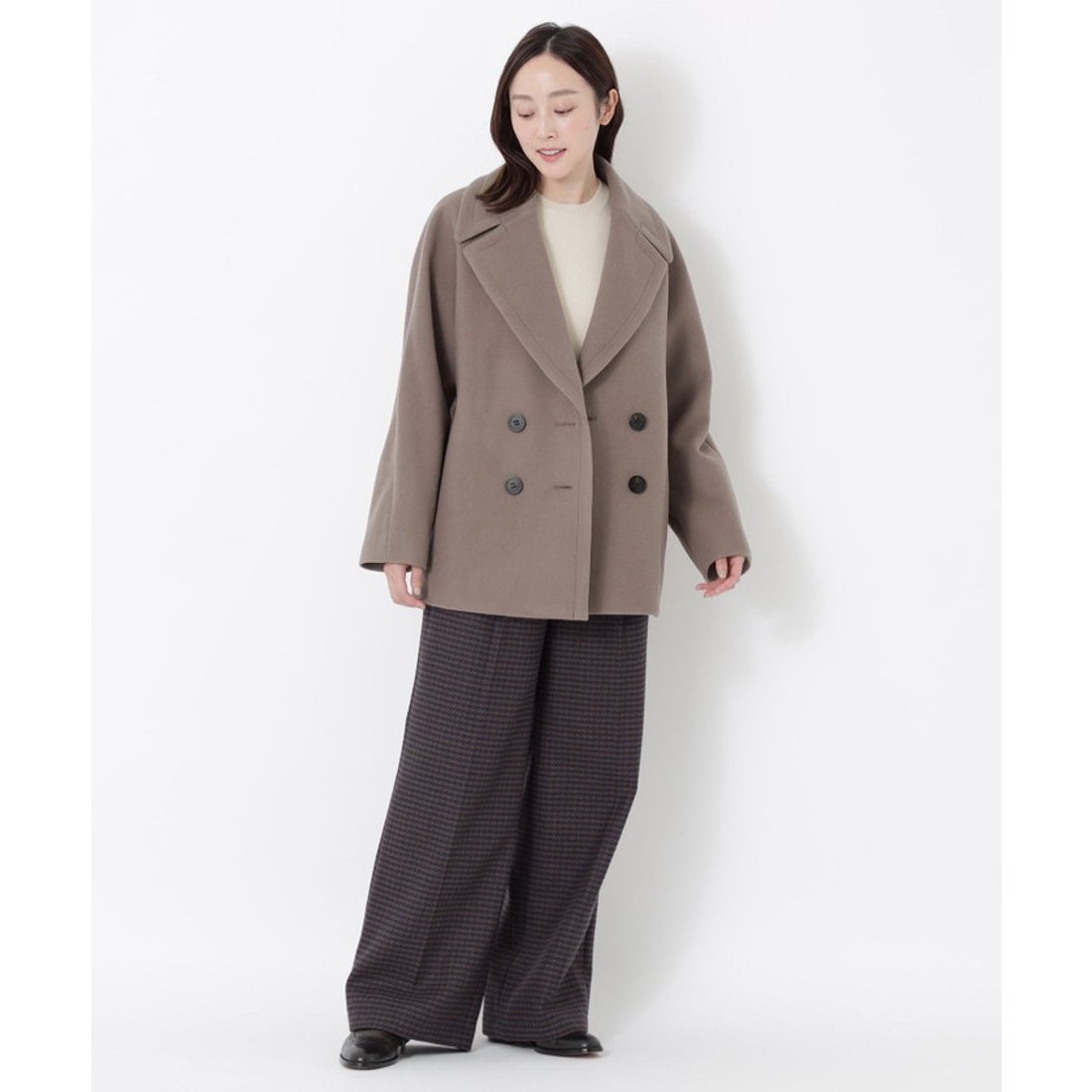 エス エッセンシャルズ S.ESSENTIALS ピーコート （ブラウン