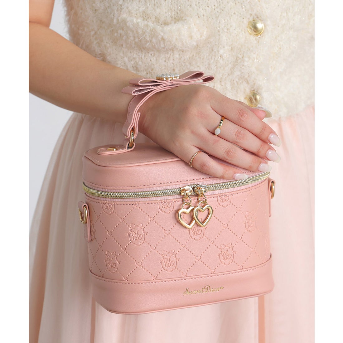 シークレットドア SecretDoor リボン ビジュー ハート ショルダー