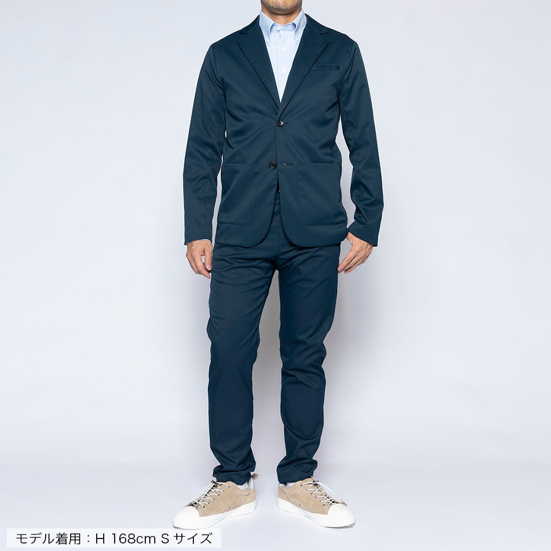 テーラードジャケット・裏地あり （ネイビー） -WWSワークウェアスーツ