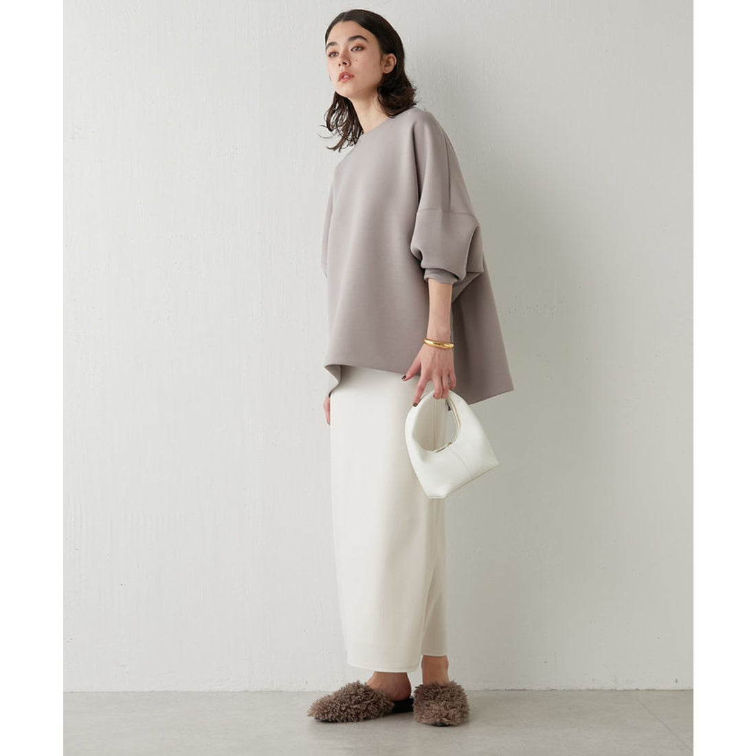 ウィムガゼット Whim Gazette ダンボールプルオーバー （offwhite