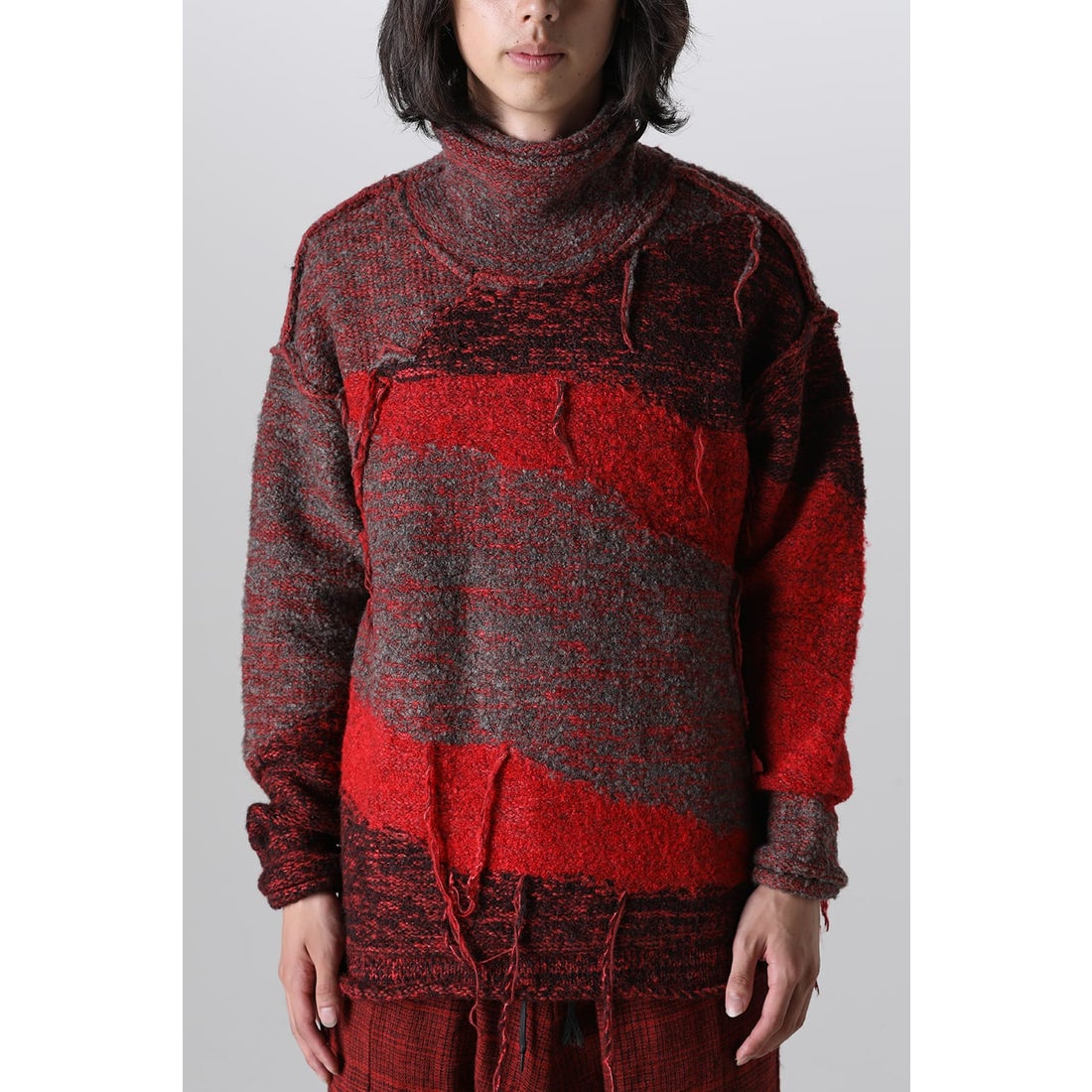 ザ ヴィリディアン The Viridi-anne Reversible Grunge Sweater （Red