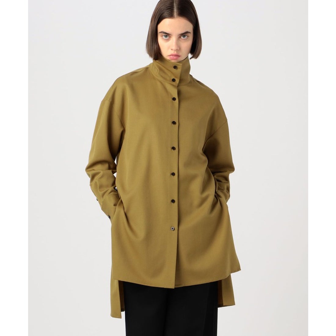 キャバン CABaN CABaN ウールツイル ハイネックロングシャツ （49