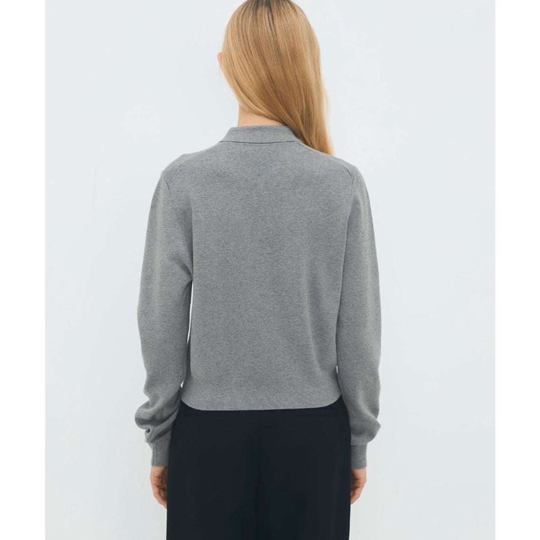 キャバン CABaN CABaN コットンカシミヤ パールロゴポロカーディガン