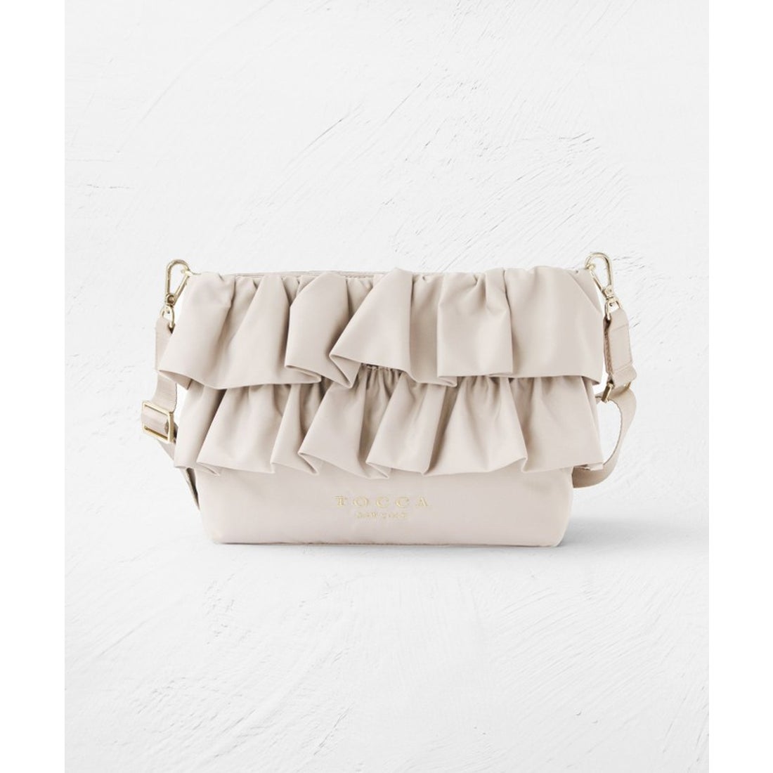 トッカ TOCCA FRILL POCHETTE ポシェット （ブラック系1