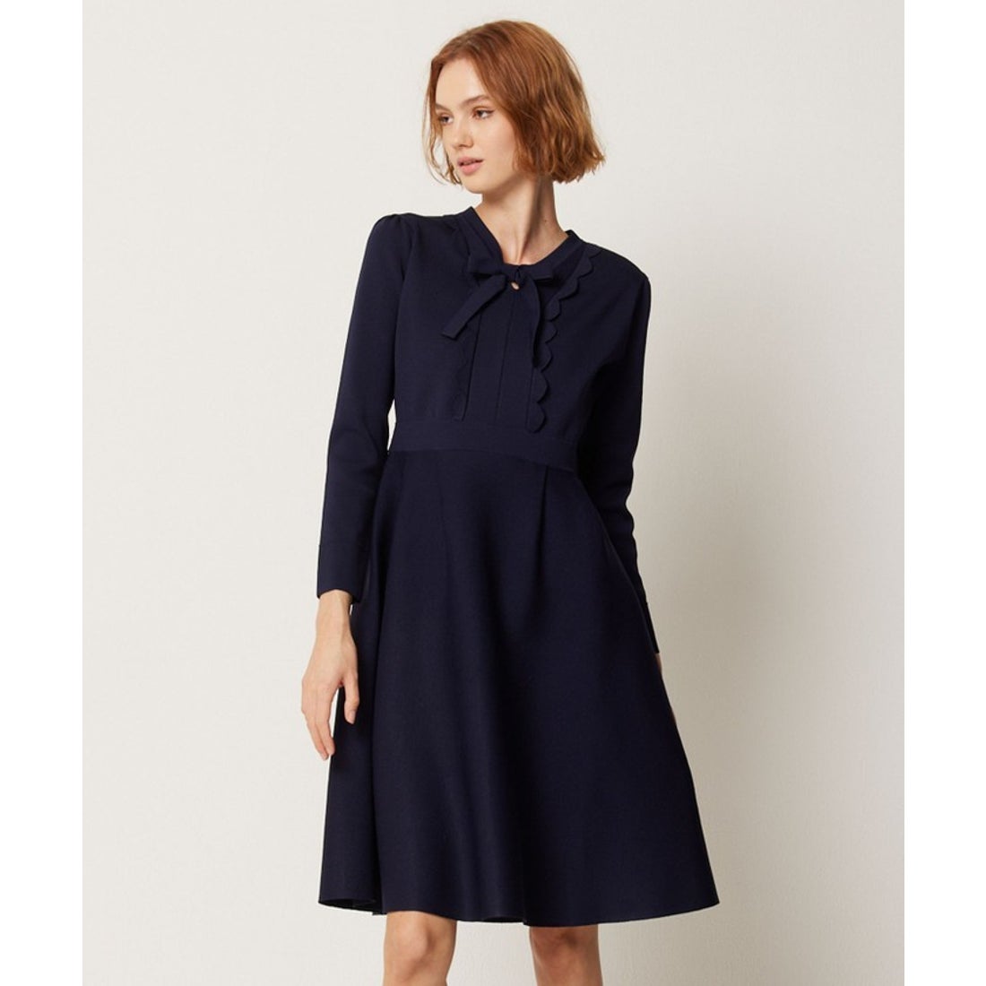 トッカ TOCCA 【洗える！】BAR RIBBON KNIT DRESS ニットドレス