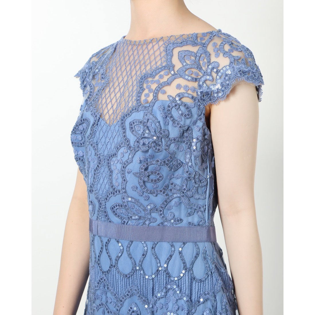 タダシショージ TADASHI SHOJI スパンコール 刺繍 レース カクテル