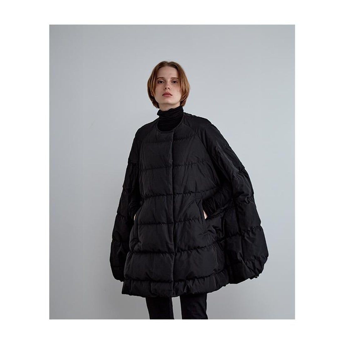 ル フィル LE PHIL パッフィーダウンケープ （ブラック