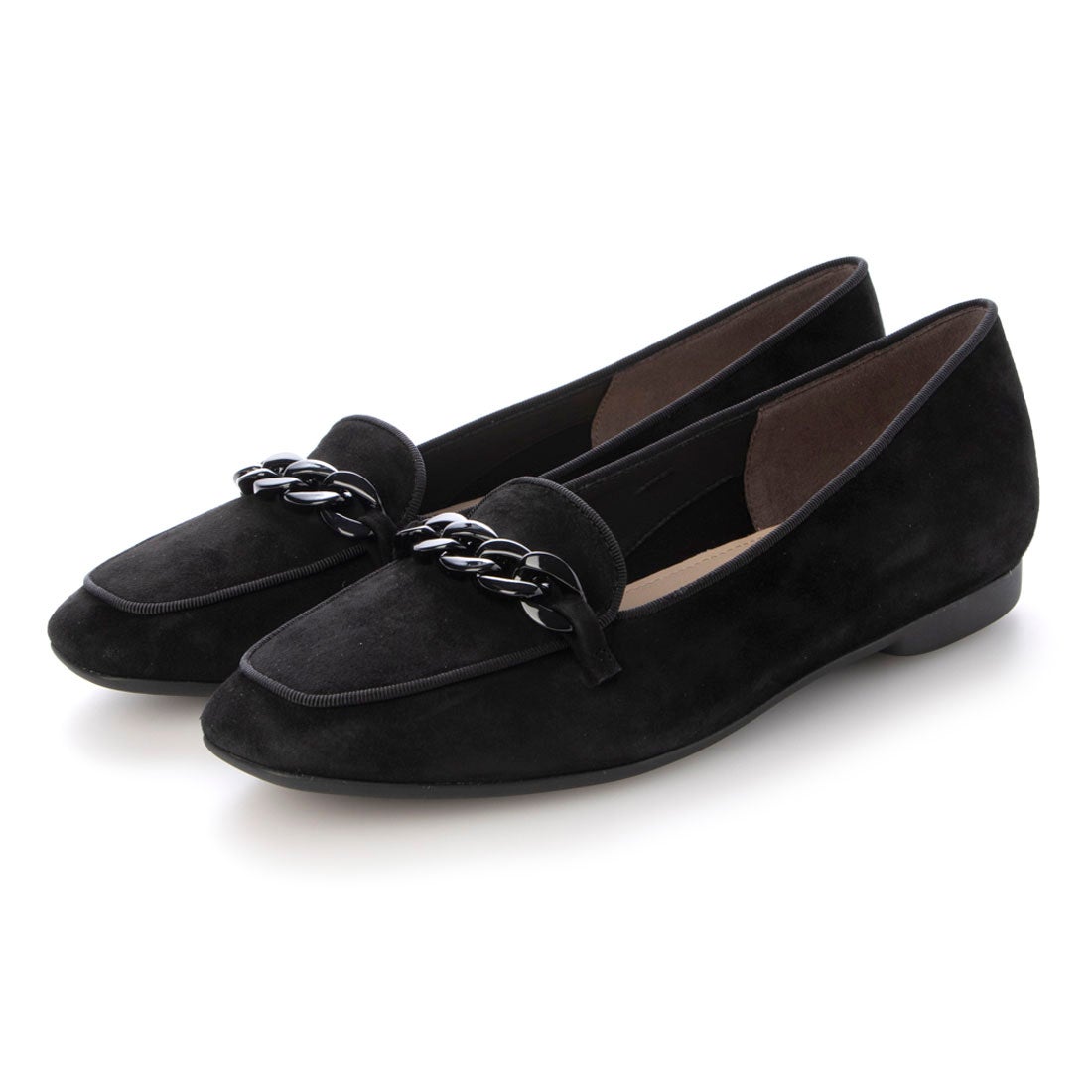 アンリーフ unReef チェーンモチーフローファーパンプス （BLスエード