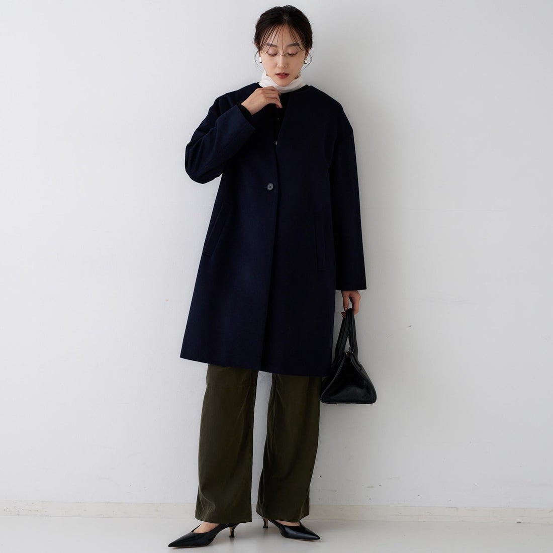 アンタイトル UNTITLED 【日本製／通勤／フォーマル】カシミヤ混ノー