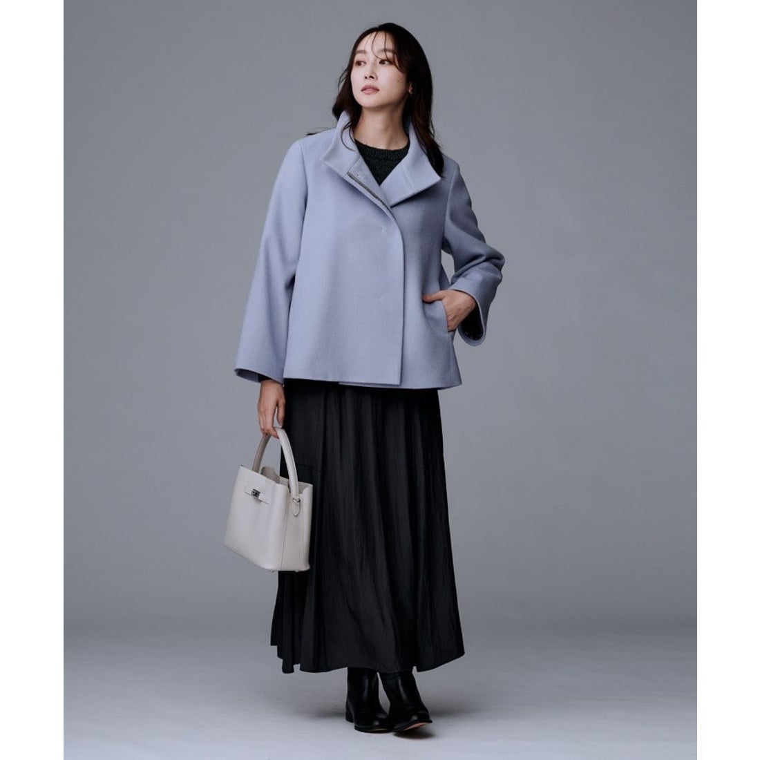 アンタイトル UNTITLED ウールショートコート （ライトグレー(011