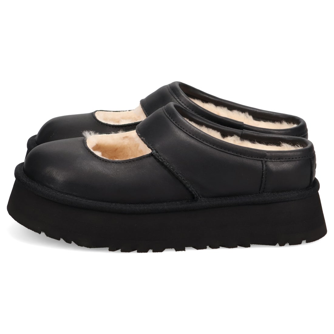 アグ UGG スリッポン プラットフォーム ビア メリー ジェーン LTHR