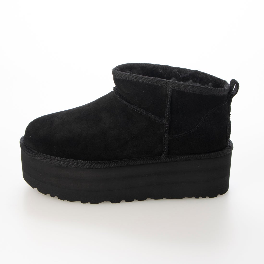 アグ UGG CLASSIC ULTRA MINI PLATFORM 厚底ムートンブーツ （ブラック