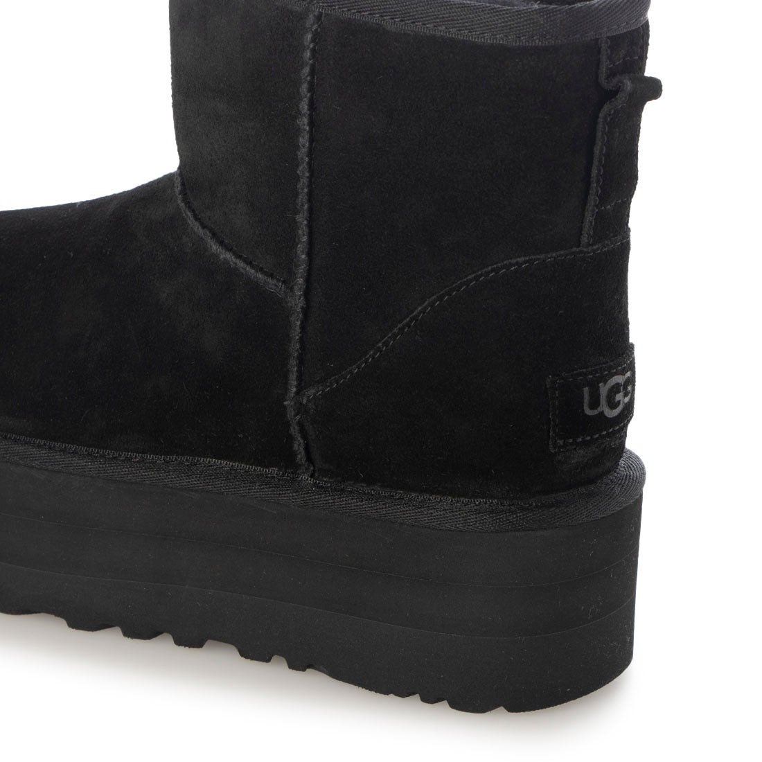 アグ UGG CLASSIC MINI PLATFORM 厚底ムートンブーツ （ブラック
