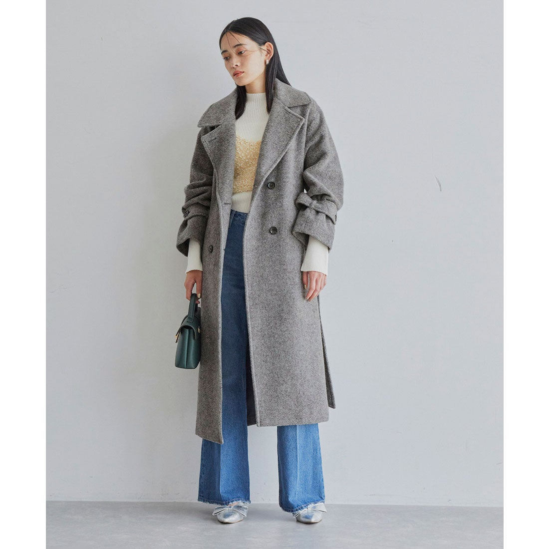 ビス VIS 【JAPAN FABRIC】尾州ウールシャギーロングコート【選べる