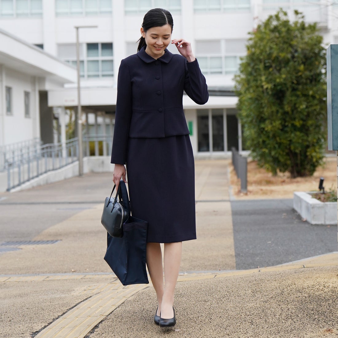 Rene ワンピース 紺 34 Rene ♡ルネ rene♡ ネイビーワンピース 34