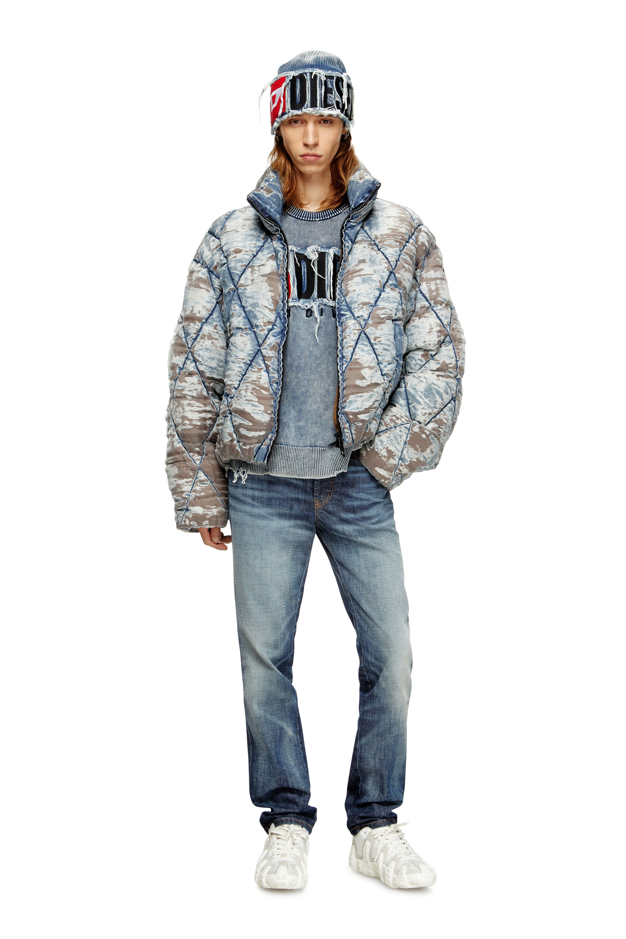 W-ROLFYS: Men's Puffer jacket in recycled nylon taslan | Diesel