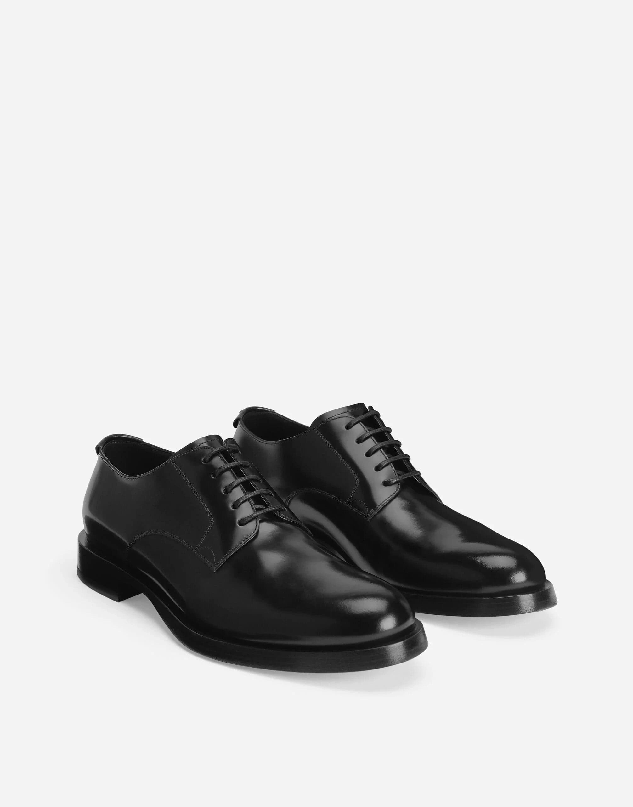 Dolce & Gabbana Black Brushed Leather Derby Shoes | Sendegaro ZA
