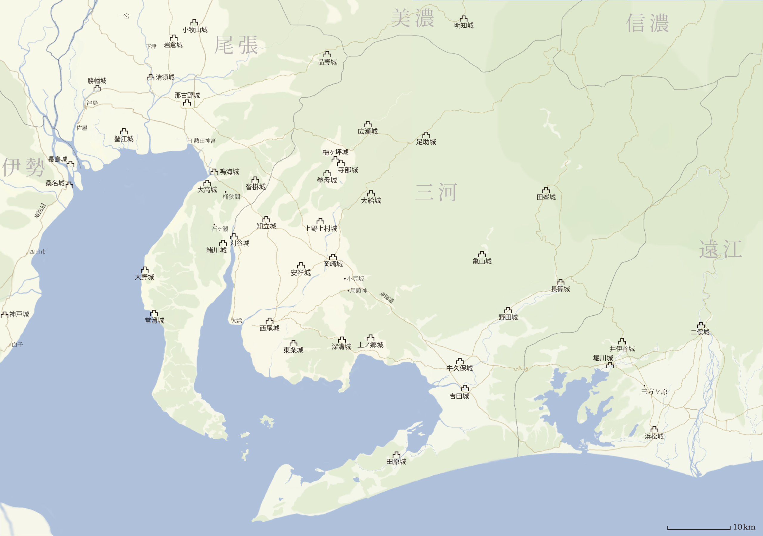 1568年 – 69年 信長が上洛、今川家が滅亡 | 戦国時代勢力図と各大名の動向