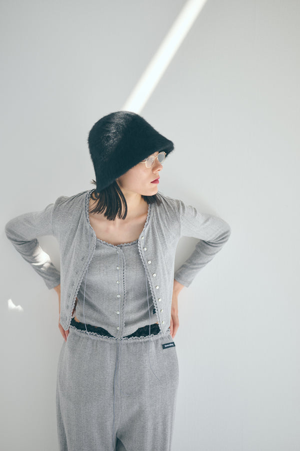 SEA EYELET RIBBED CARDIGAN