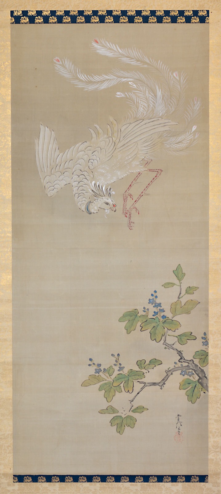 B000028-1965｜狩野 常信｜文王・麒麟・鳳凰図｜本間美術館所蔵作品