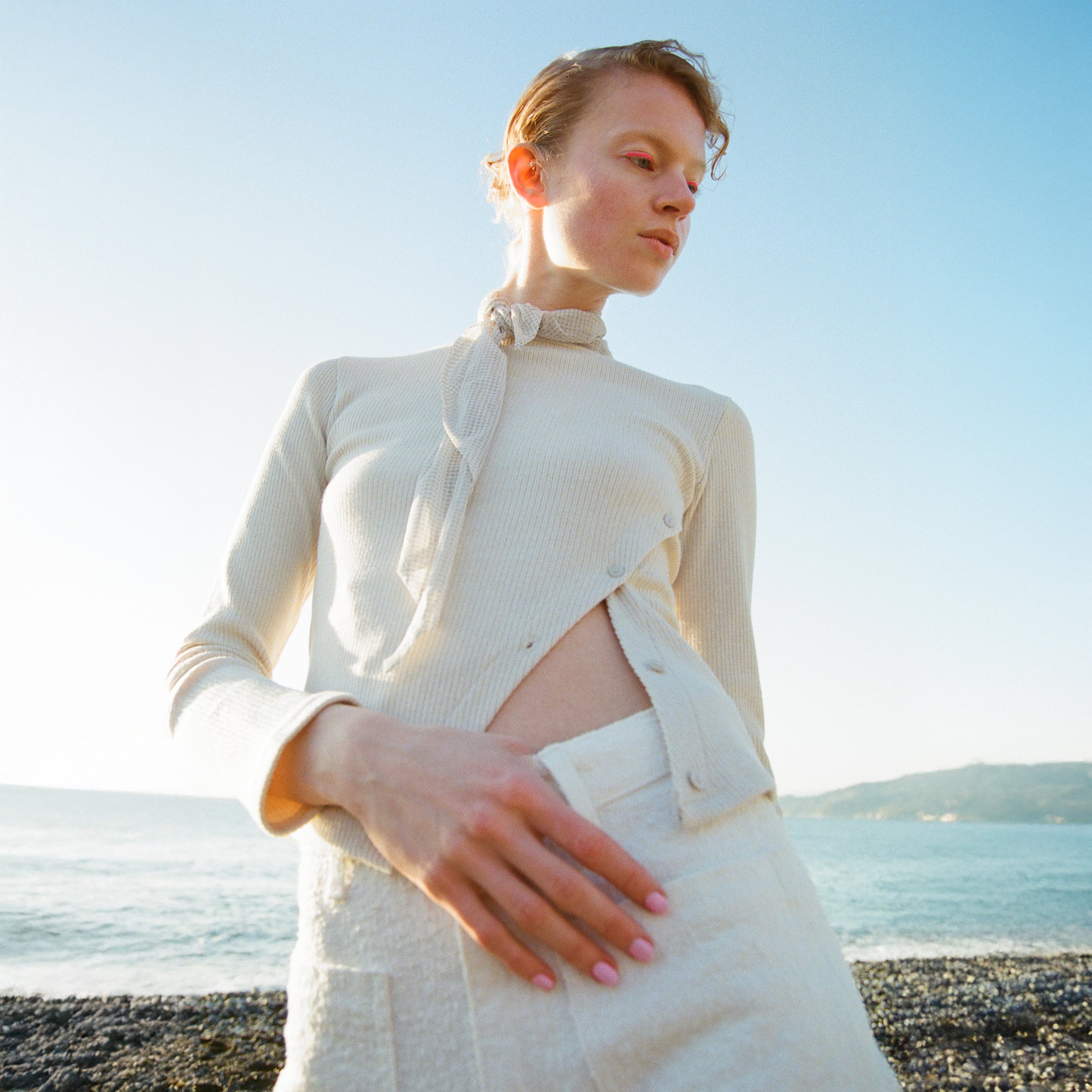 Glitter RIB Asymmetryトップス