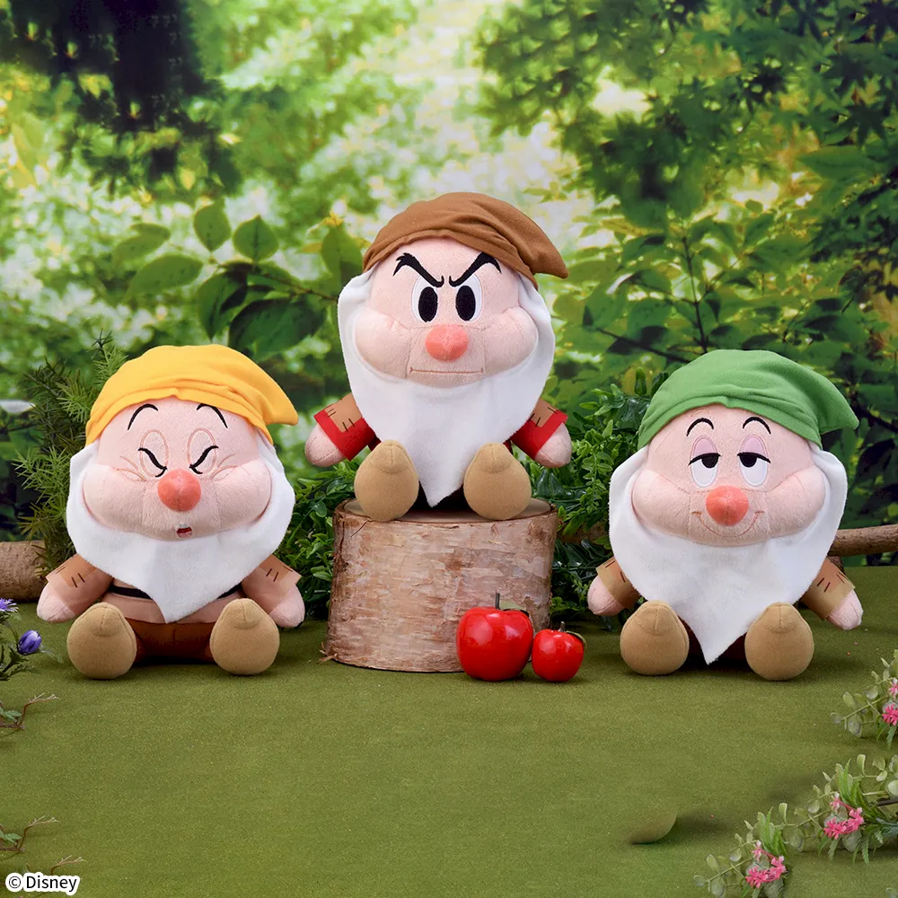 白雪姫 Mぬいぐるみ “くしゃみ&おこりんぼ&ねぼすけ”｜プライズ・くじ