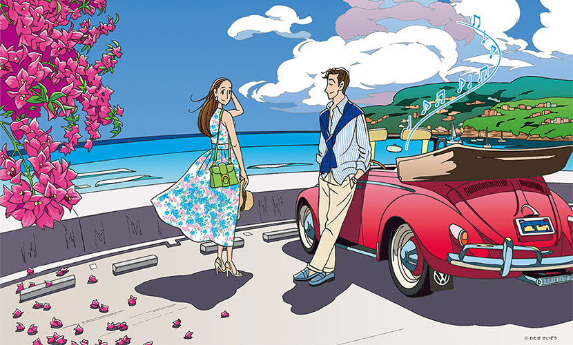 ハートカクテル × CITY POP」キャンペーン用ポスター描き下ろし