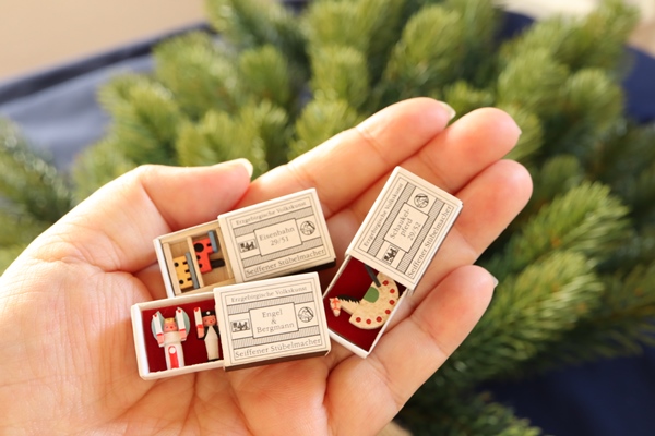 マッチ箱ミニ 木馬 – ドイツ・ザイフェンの木のおもちゃ seiffen