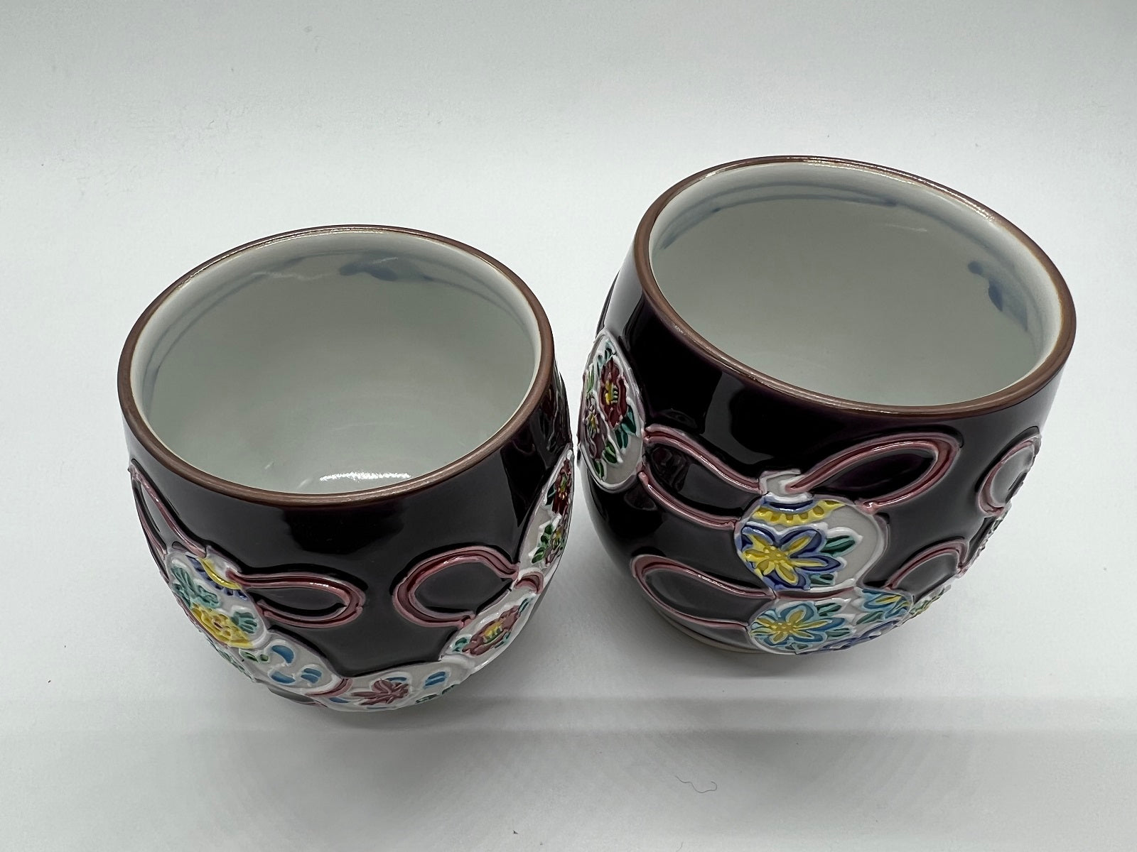 京焼・清水焼 昇峰 紫交趾六瓢組湯呑 – SEIKADO