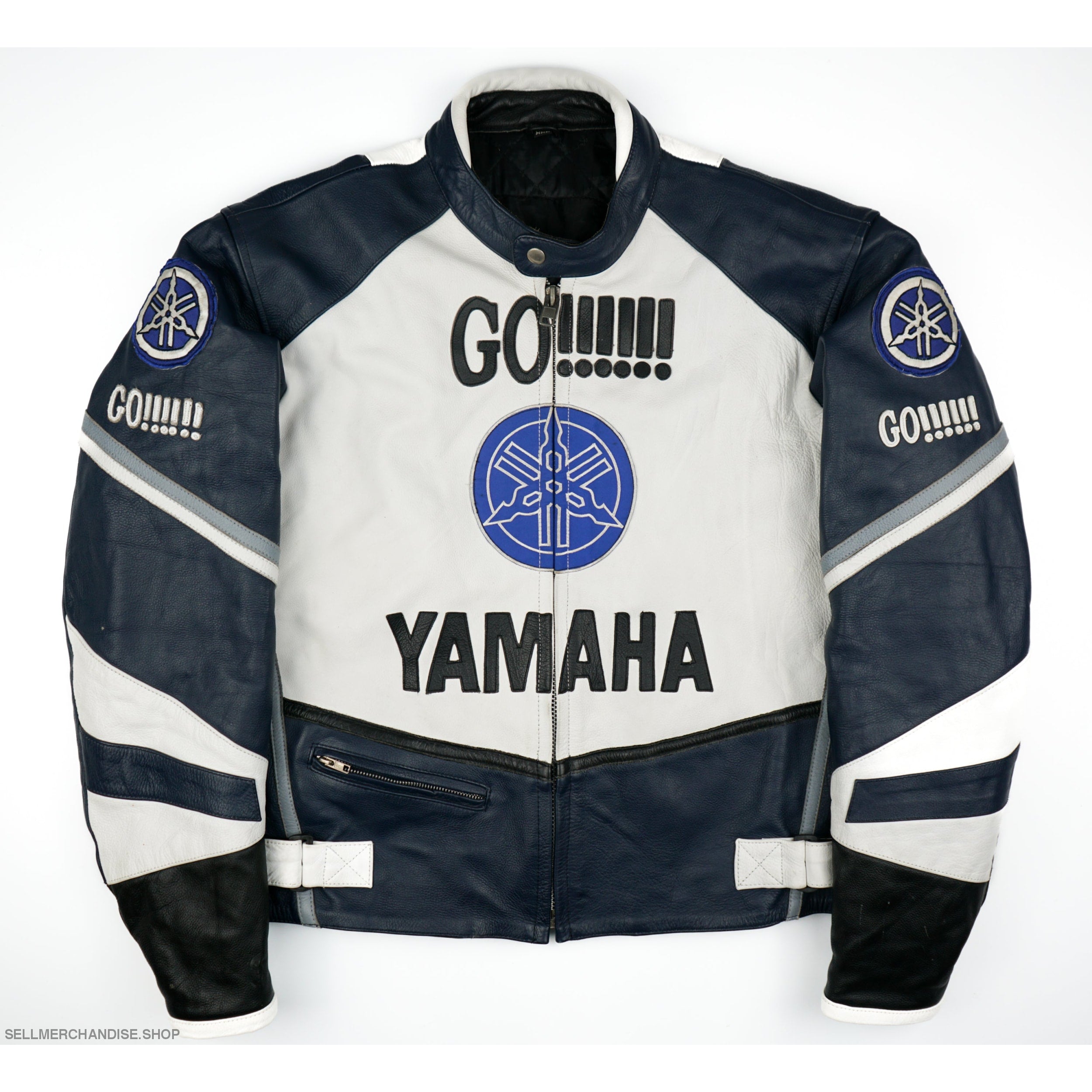 Vintage 90s Yamaha GO!!! Motorcycle Leather Jacket