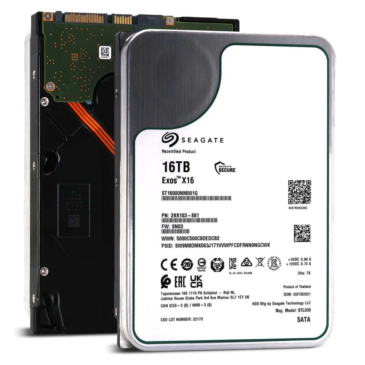 Seagate Exos X16 ST16000NM001G 16TB SATA 3.5 HDD — ServerPartDeals.com