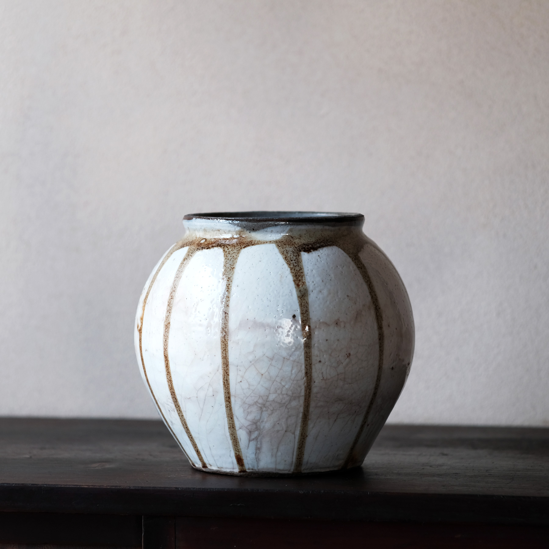 白丹波 流釉壺 | 骨董と詩学 Antique & Poetics | 蛇韻律