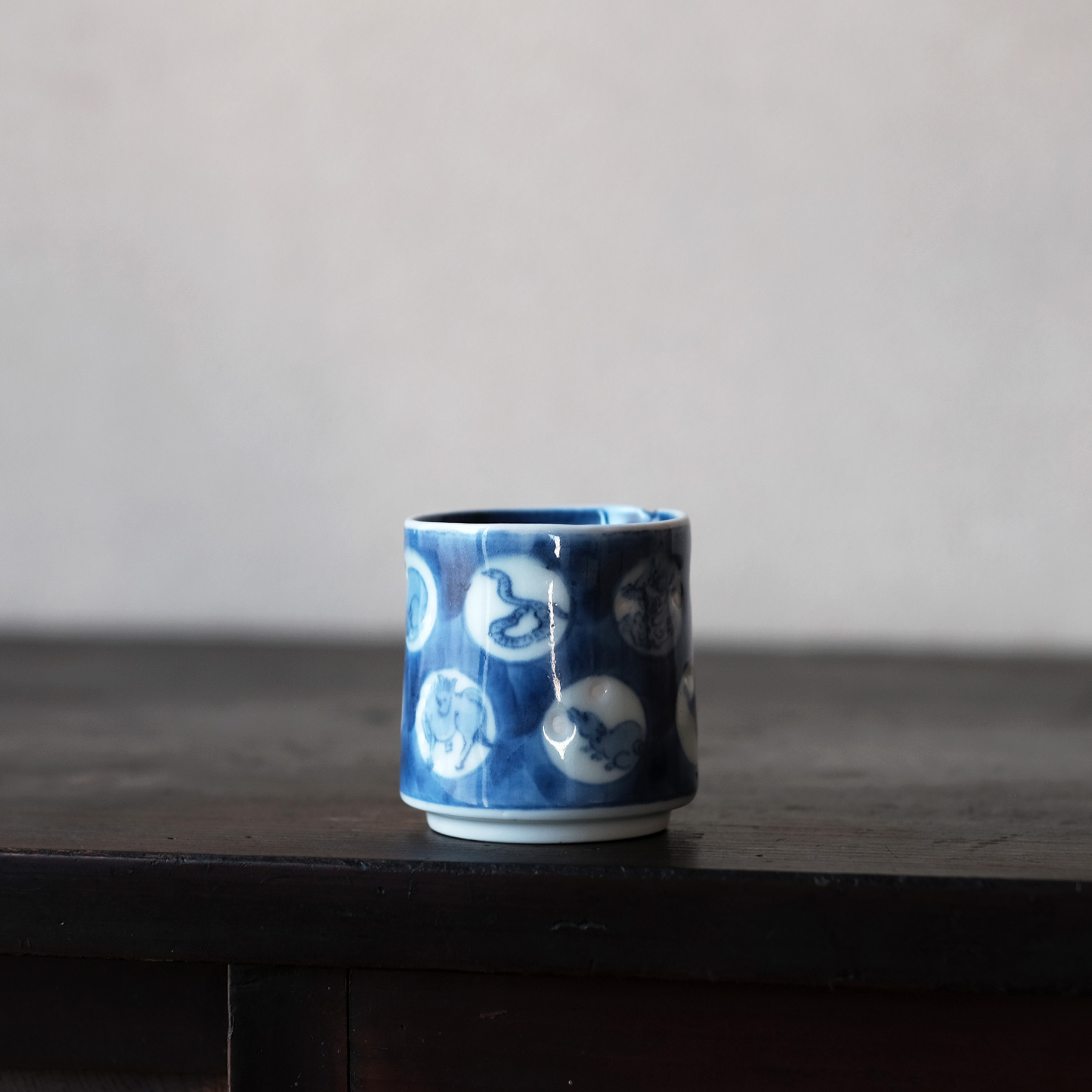 古伊万里 染付干支図覗き猪口 | 骨董と詩学 Antique & Poetics | 蛇韻律