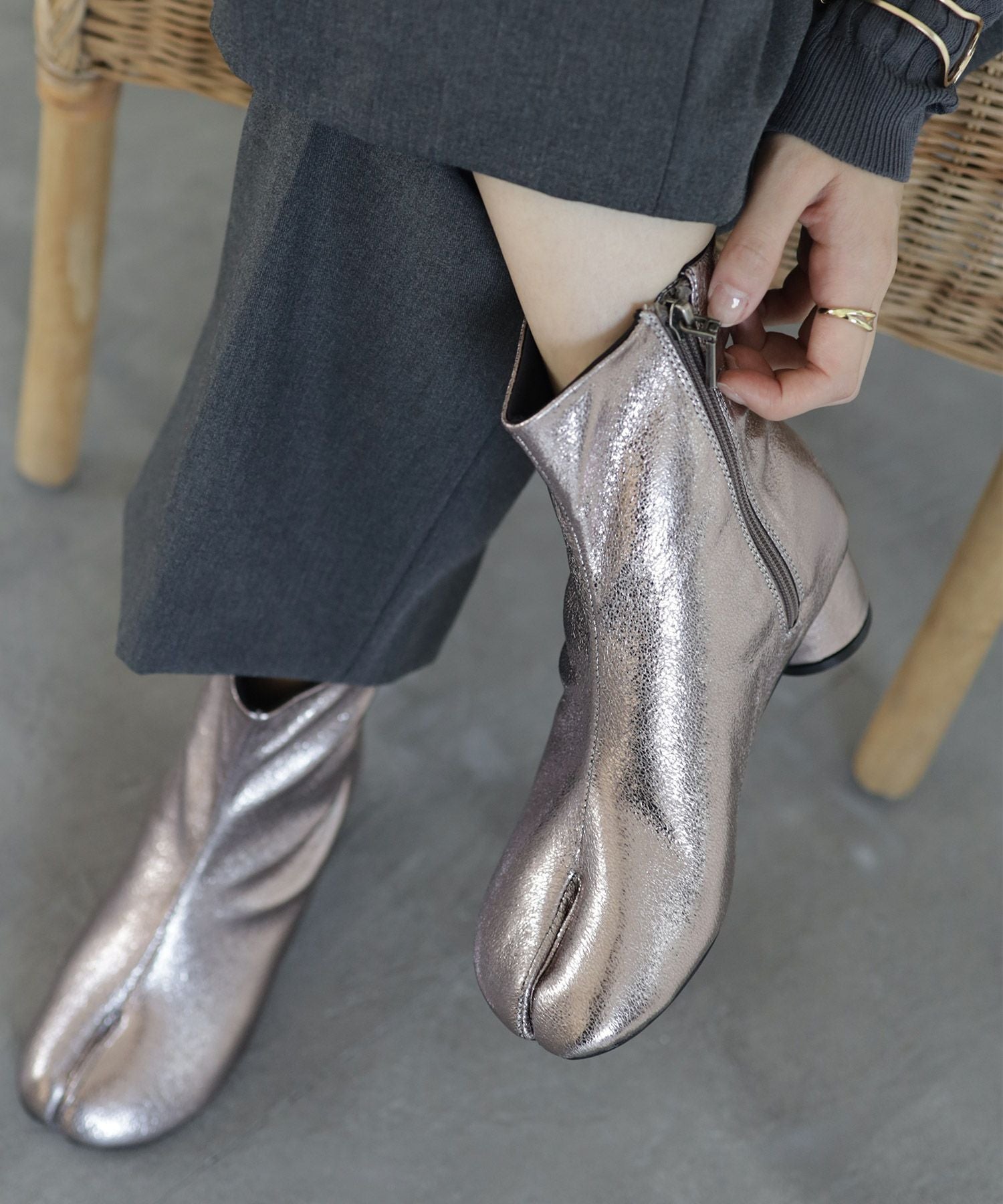 サークルヒール足袋ショートブーツ△返品不可 | SESTO(セスト