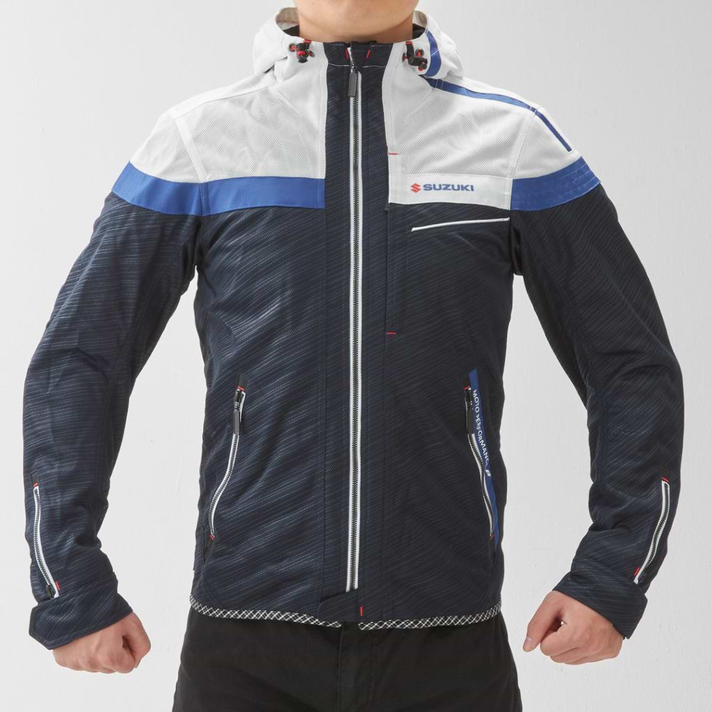 SUZUKI×KUSHITANI コラボ フルメッシュパーカージャケット【イエロー