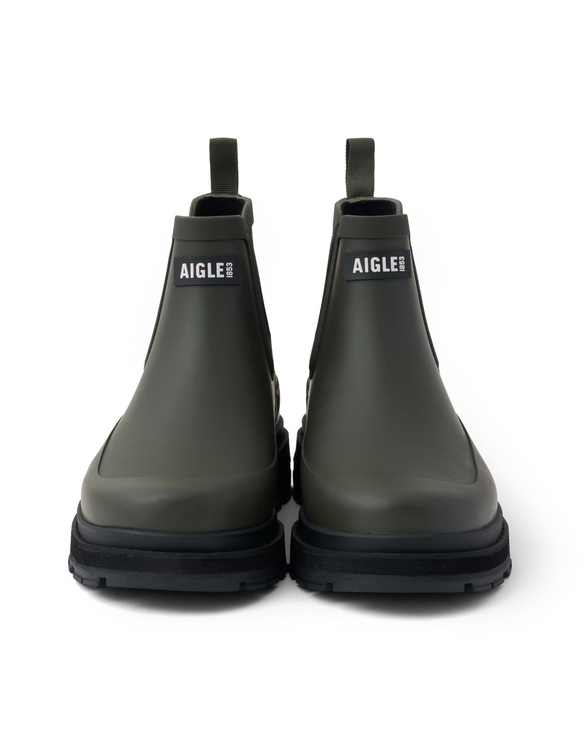 AIGLE ソフトレイン2 ラバーブーツ サイドゴア長靴 ブラック AIGLE